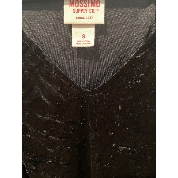 Mossimo Top Women Small Black Velvet Camisole Tank Grunge Punk Whimsigoth Goth - Picture 3 of 5